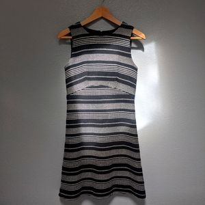 Ann Taylor black and white striped dress